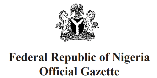 Federation of Nigeria Official Gazette Image